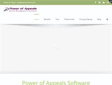 Tablet Screenshot of powerofappeals.com